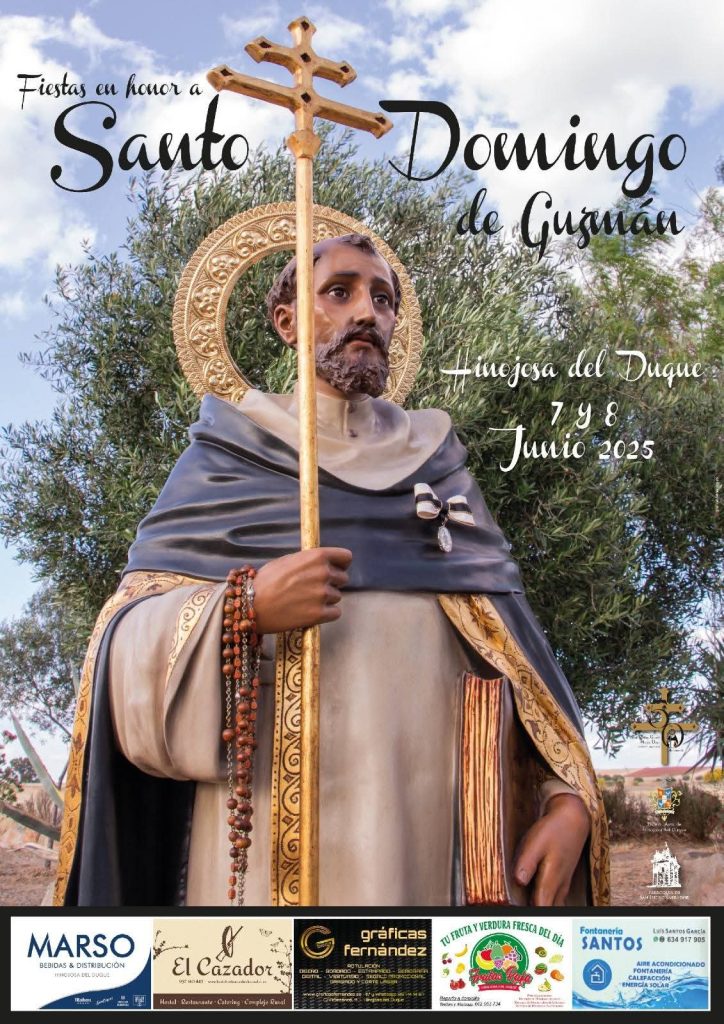 Cartel de Fiestas en honor de Santo Domnigo de Guzmán 2025